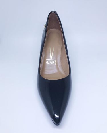 scarpin preto vizzano salto baixo