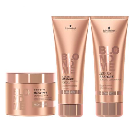 Schwarzkopf BC Blond Me Proteção Completa Kit - Shampoo + Máscara + Condicionador - Schwarzkopf professional Menor preço em Schwarzkopf BC Blond Me Proteção Completa Kit - Shampoo + Máscara + Condicionador - Schwarzkopf professional