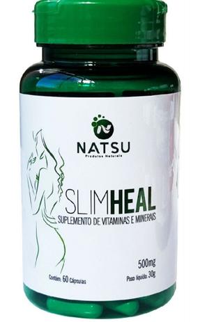 Seca Barriga Slim Heal 500mg com 60 Cápsulas - Natsu produtos naturais Menor preço em Seca Barriga Slim Heal 500mg com 60 Cápsulas - Natsu produtos naturais