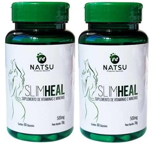 Seca Barriga, Termogênico Slim Heal 60 Cápsulas - 2 Unidades - Natsu produtos naturais Menor preço em Seca Barriga, Termogênico Slim Heal 60 Cápsulas - 2 Unidades - Natsu produtos naturais