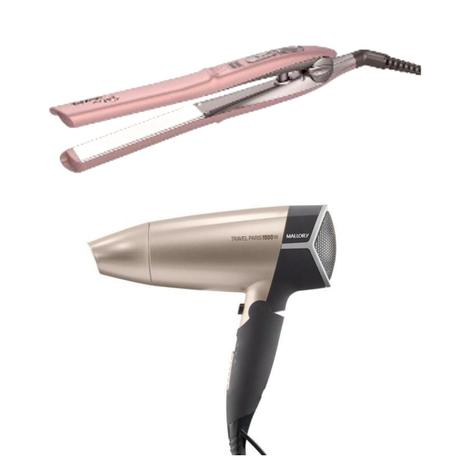 Secador de Cabelo Mallory Luxury Travel Dourado 1500W + Chapinha Prancha Alisadora Fox Íon Soft Rose Taiff - Mallory e taiff Menor preço em Secador de Cabelo Mallory Luxury Travel Dourado 1500W + Chapinha Prancha Alisadora Fox Íon Soft Rose Taiff - Mallory e taiff