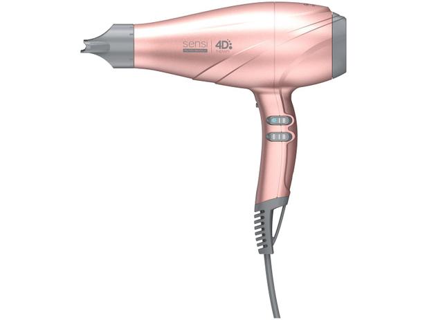 Secador de Cabelo Profissional GAMA - Sensi 4D Therapy Rosa Metálico 2500W 2 Velocidades