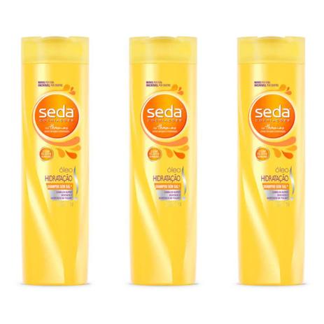 Seda Óleo Hidratação Shampoo 325ml (Kit C/03) Menor preço em Seda Óleo Hidratação Shampoo 325ml (Kit C/03)