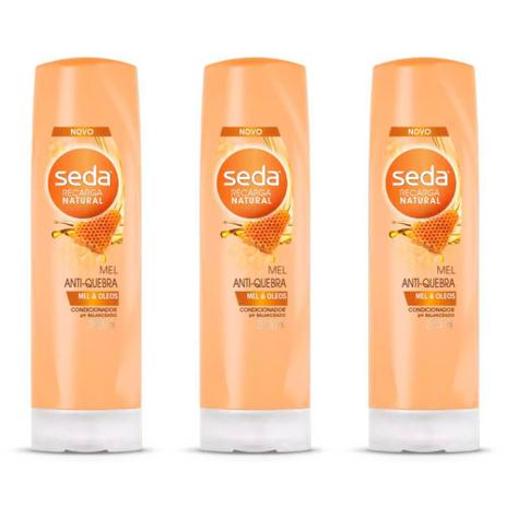 Seda Recarga Natural Mel Antiquebra Condicionador 325ml (Kit C/03) Menor preço em Seda Recarga Natural Mel Antiquebra Condicionador 325ml (Kit C/03)