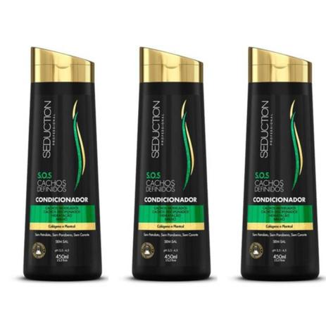 Seduction Cachos Definidos Condicionador 450ml (Kit C/03) Menor preço em Seduction Cachos Definidos Condicionador 450ml (Kit C/03)