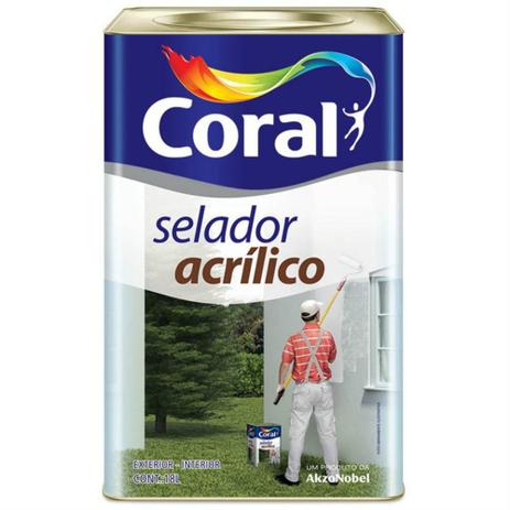 Selador acrilico coral branco 18 lts Menor preço em Selador acrilico coral branco 18 lts
