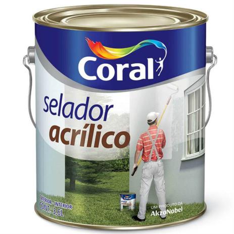 Selador acrilico coral branco 3,6 gl Menor preço em Selador acrilico coral branco 3,6 gl