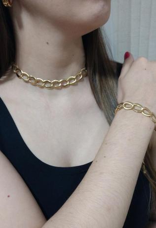 Semi Joia Colar De Elos E Pulseira 18 E Corrente 40cm Letisemijoias Kits De Joias E Bijuterias Magazine Luiza semi joia colar de elos e pulseira 18 e corrente 40cm letisemijoias