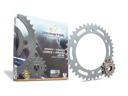 Semi kit de transmissao titanium p/ moto honda xre 300 10/14 (39t+13t) - Dominator é ruim? Semi kit de transmissao titanium p/ moto honda xre 300 10/14 (39t+13t) - Dominator é boa?