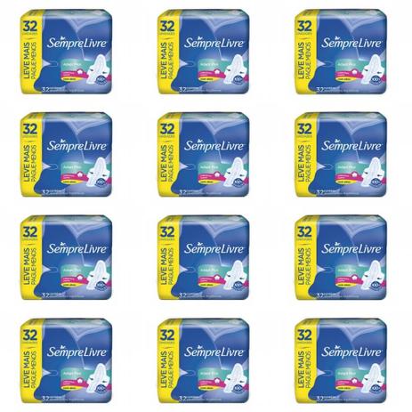 Menor preço em Sempre Livre Adapt Plus Absorventes C/ Abas C/32 (Kit C/12)