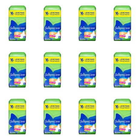 Menor preço em Sempre Livre Adapt Suave Absorventes Higiênicos C/ Abas C/16 (Kit C/12)