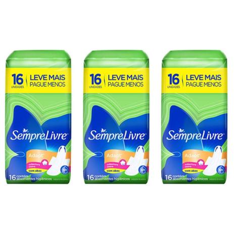 Sempre LivreAdapt Suave Absorventes Higiênicos C/ Abas C/16 (Kit C/03) é boa?