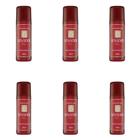 Senador Classic Desodorante Spray 90ml (Kit C/06) Menor preço em Senador Classic Desodorante Spray 90ml (Kit C/06)