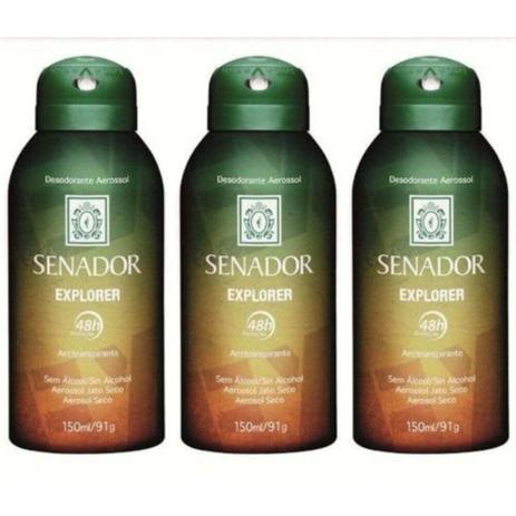Senador Country Explorer Desodorante Aerosol 150ml (Kit C/03) Menor preço em Senador Country Explorer Desodorante Aerosol 150ml (Kit C/03)