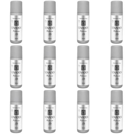 Senador Platinum Desodorante Spray 90ml (Kit C/12) Menor preço em Senador Platinum Desodorante Spray 90ml (Kit C/12)