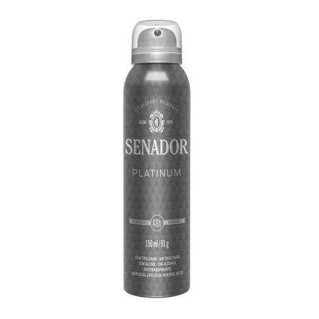 Senador Platinun Desodorante Aerosol 150ml Menor preço em Senador Platinun Desodorante Aerosol 150ml