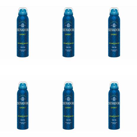 Senador Sport Desodorante Aerosol 150ml (Kit C/06) Menor preço em Senador Sport Desodorante Aerosol 150ml (Kit C/06)