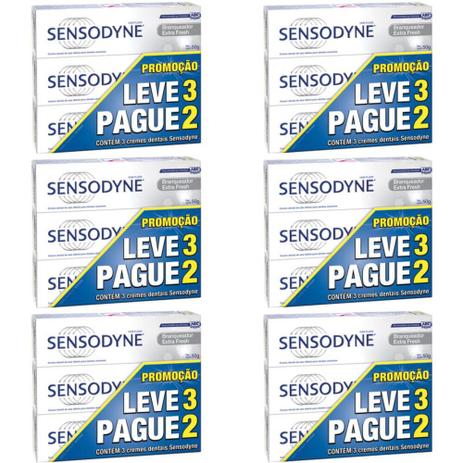 Sensodyne Branqueador Extra Fresh Creme Dental 3x50g (Kit C/06) Menor preço em Sensodyne Branqueador Extra Fresh Creme Dental 3x50g (Kit C/06)