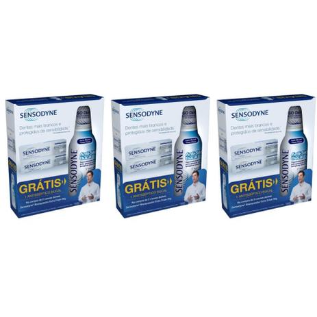 Sensodyne Extra Fresh Creme Dental 2x50g + Enxaguante Bucal 300ml (Kit C/03) Menor preço em Sensodyne Extra Fresh Creme Dental 2x50g + Enxaguante Bucal 300ml (Kit C/03)