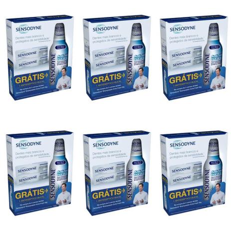 Sensodyne Extra Fresh Creme Dental 2x50g + Enxaguante Bucal 300ml (Kit C/06) Menor preço em Sensodyne Extra Fresh Creme Dental 2x50g + Enxaguante Bucal 300ml (Kit C/06)
