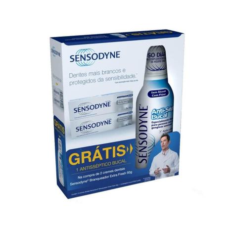 Sensodyne Extra Fresh Creme Dental 2x50g + Enxaguante Bucal 300ml é boa?
