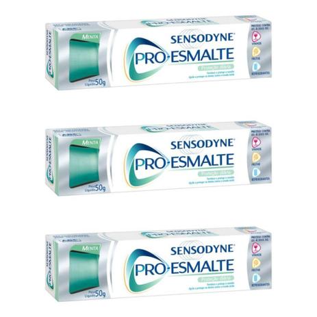 Sensodyne Pro Esmalte Creme Dental 50g (Kit C/03) Menor preço em Sensodyne Pro Esmalte Creme Dental 50g (Kit C/03)