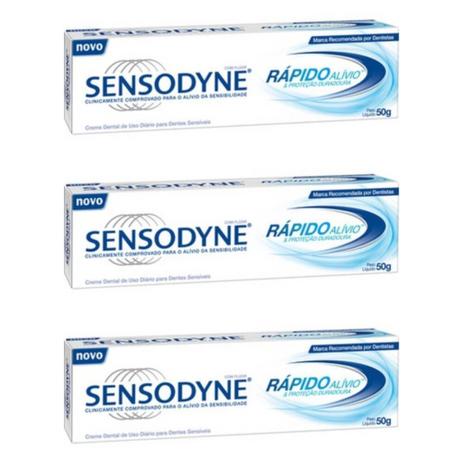 Sensodyne Rápido Alívio Creme Dental 50g (Kit C/03) Menor preço em Sensodyne Rápido Alívio Creme Dental 50g (Kit C/03)