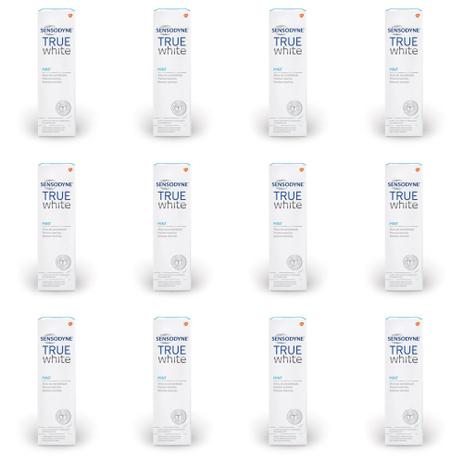 Sensodyne True White Creme Dental 100g (Kit C/12) Menor preço em Sensodyne True White Creme Dental 100g (Kit C/12)