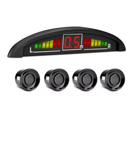 Sensor De Estacionamento 4 Pontos Preto Com Display Led - Importway Menor preço em Sensor De Estacionamento 4 Pontos Preto Com Display Led - Importway