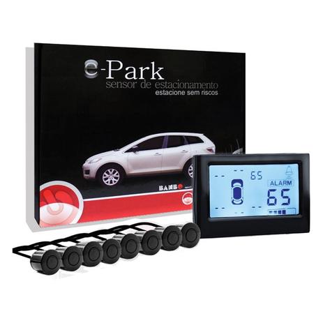 Sensor de Estacionamento Dianteiro Traseiro Preto Display Numérico 8 Pontos Orbe Menor preço em Sensor de Estacionamento Dianteiro Traseiro Preto Display Numérico 8 Pontos Orbe
