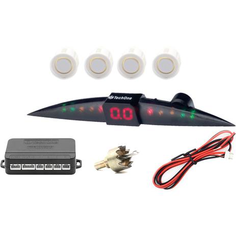 Sensor De Estacionamento Prime Branco 4 Pontos - Tech One Menor preço em Sensor De Estacionamento Prime Branco 4 Pontos - Tech One