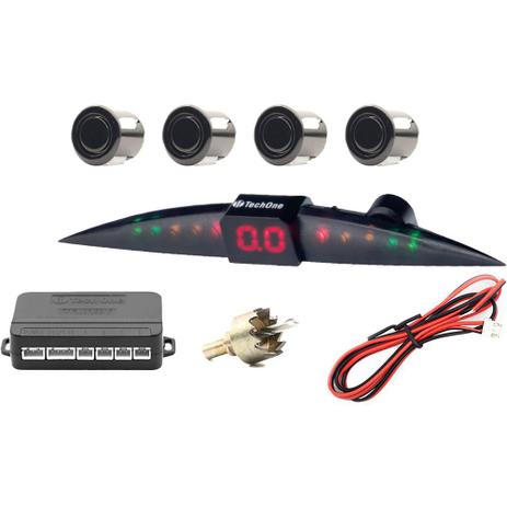 Sensor De Estacionamento Prime Preto Brilho 4 Pontos - Tech One Menor preço em Sensor De Estacionamento Prime Preto Brilho 4 Pontos - Tech One