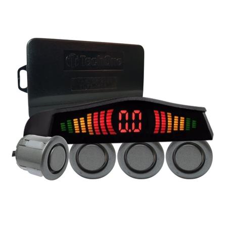 Sensor Estacionamento 4 Pontos Grafite Kit Estacionar Facil - 4I Menor preço em Sensor Estacionamento 4 Pontos Grafite Kit Estacionar Facil - 4I