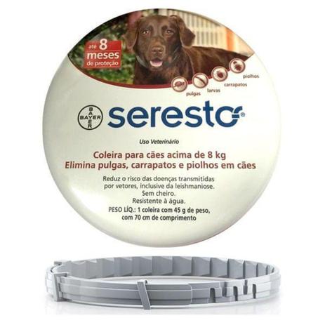 SERESTO Coleira Antipulgas e Carrapatos Acima 8 Kg - Bayer é boa?