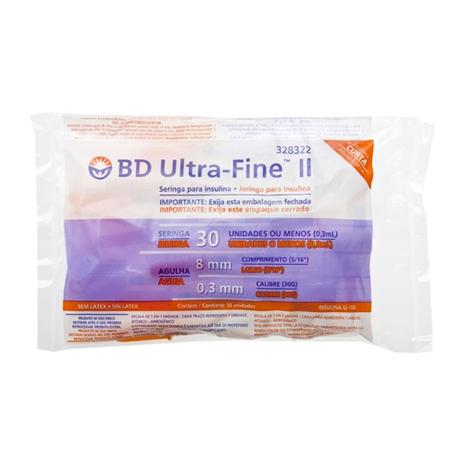 Seringa para Insulina Bd Ultra-Fine II 0,3 ml 8x0,3mm 10 Unidades Menor preço em Seringa para Insulina Bd Ultra-Fine II 0,3 ml 8x0,3mm 10 Unidades