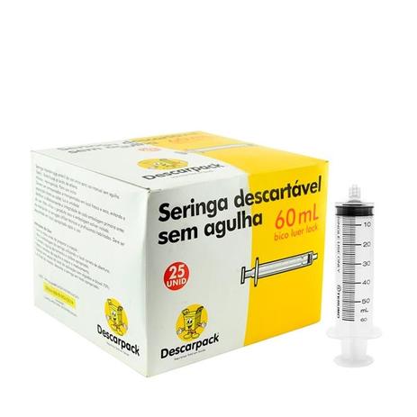Seringa Para Medicamentos Sem Agulha - Bico Luer Lock - Descarpack Menor preço em Seringa Para Medicamentos Sem Agulha - Bico Luer Lock - Descarpack