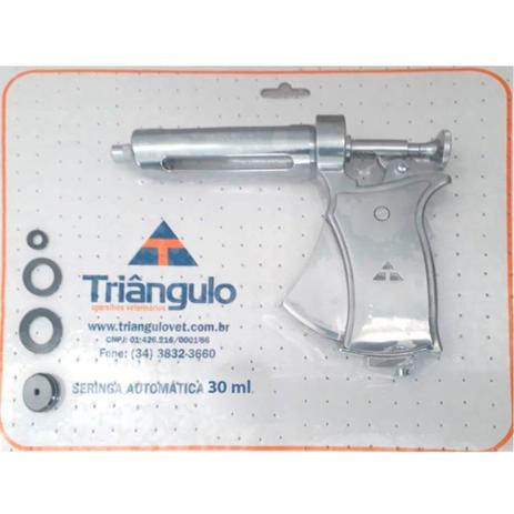 Seringa Veterinária Triângulo Tipo Pistola Automática 30ml - Triângulo Agulhas