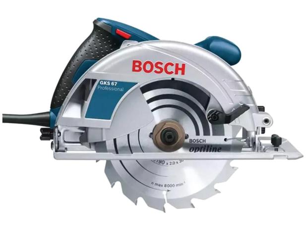 Serra Circular Bosch GKS 67 7 1/4” 1600W - 5200RPM Menor preço em Serra Circular Bosch GKS 67 7 1/4” 1600W - 5200RPM