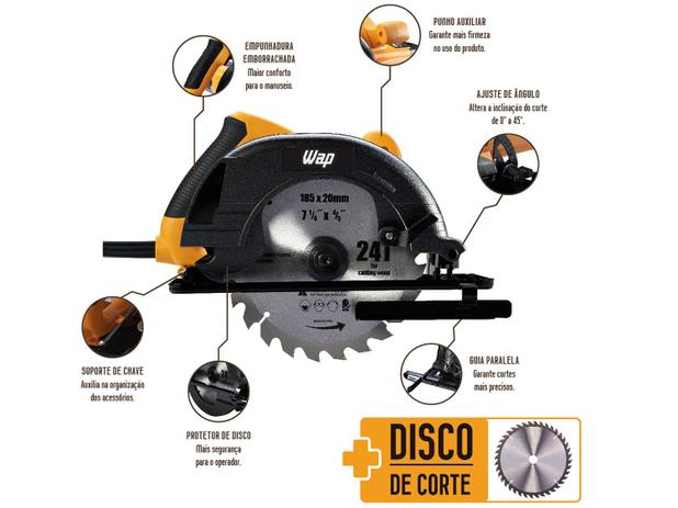 Serra Circular Wap ESC1400 - 7 ¼” 1400W