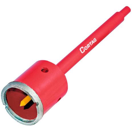 Serra copo diamantada 50 mm com haste de 3/8” - Cortag Menor preço em Serra copo diamantada 50 mm com haste de 3/8” - Cortag