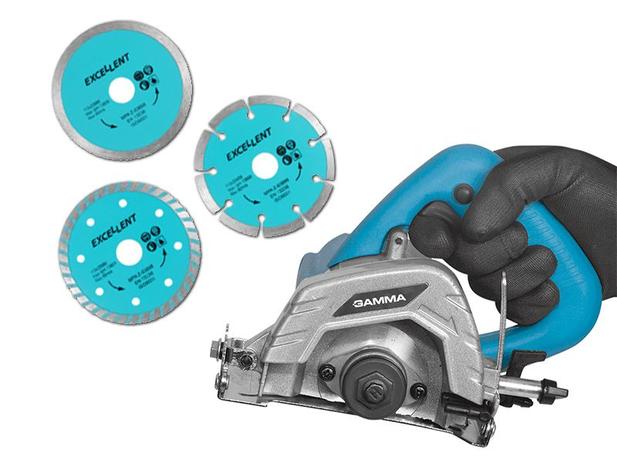 Serra Mármore 127V 60HZ - 1240W 13000 RPM C/ 3 Discos - Gamma Menor preço em Serra Mármore 127V 60HZ - 1240W 13000 RPM C/ 3 Discos - Gamma