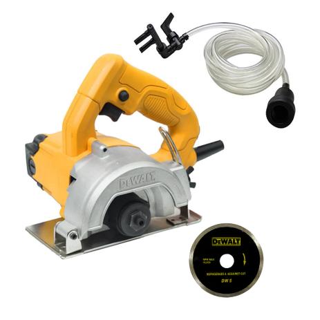 Serra Marmore 4 3/8 1400w Dw862w Com disco e Kit Refrigeração Dewalt 220V Menor preço em Serra Marmore 4 3/8 1400w Dw862w Com disco e Kit Refrigeração Dewalt 220V