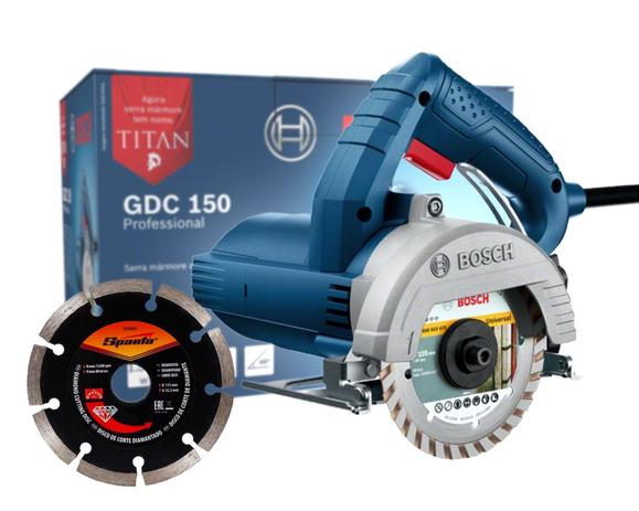 Serra Mármore Bosch GDC 150 TITAN 1500W 127V Profissional com Disco de Corte Diamantado Sparta Menor preço em Serra Mármore Bosch GDC 150 TITAN 1500W 127V Profissional com Disco de Corte Diamantado Sparta