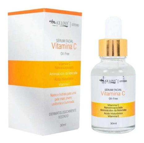 Sérum Vitamina C Para Rosto Oil-free Anti Idade Concentrado - MaxLove Menor preço em Sérum Vitamina C Para Rosto Oil-free Anti Idade Concentrado - MaxLove