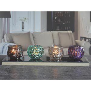 Set c/5pcs castical vidro bandeja madeira/vidro decor glass colorido 40 x 12 x 2 cm - Urban Menor preço em Set c/5pcs castical vidro bandeja madeira/vidro decor glass colorido 40 x 12 x 2 cm - Urban