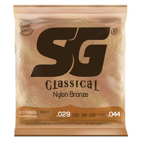 SG - Encordoamento Violão Classico Nylon Bronze HEAVY .029 .044 Menor preço em SG - Encordoamento Violão Classico Nylon Bronze HEAVY .029 .044