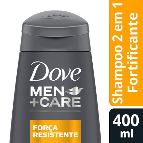 Shampoo 2 em 1 Dove Men Care Força Resistente 400ml Menor preço em Shampoo 2 em 1 Dove Men Care Força Resistente 400ml