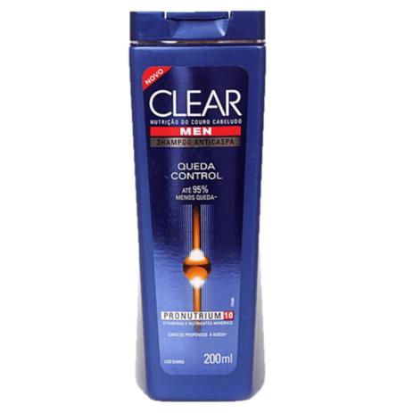 Shampoo anti caspa clear 200ml queda control men Menor preço em Shampoo anti caspa clear 200ml queda control men