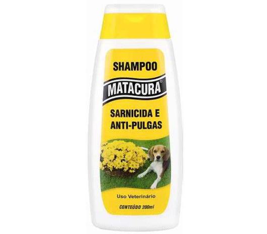 Shampoo anti pulga e sarnicida para cachorros Matacura 200ml Menor preço em Shampoo anti pulga e sarnicida para cachorros Matacura 200ml