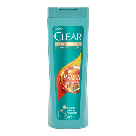 Shampoo Anticaspa Clear Scalpfoods Detox Antipoluição 200ml Menor preço em Shampoo Anticaspa Clear Scalpfoods Detox Antipoluição 200ml
